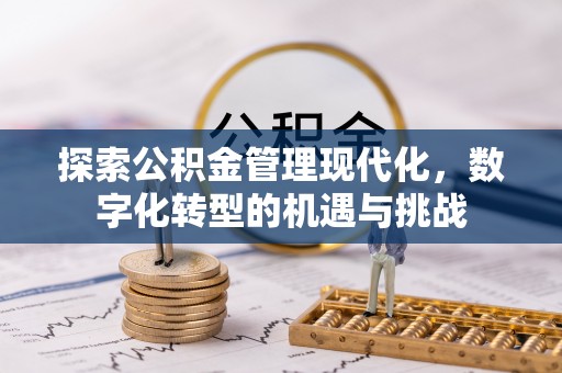 黄平探索公积金管理现代化，数字化转型的机遇与挑战