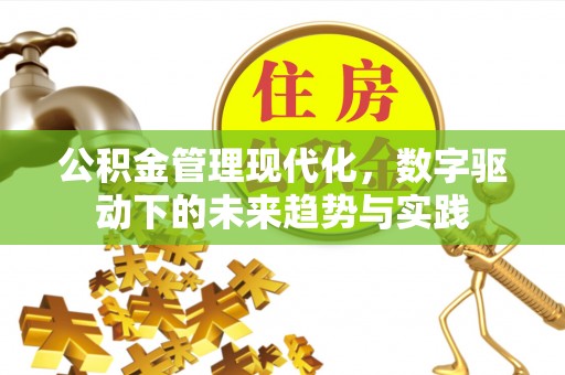 黄平公积金管理现代化，数字驱动下的未来趋势与实践