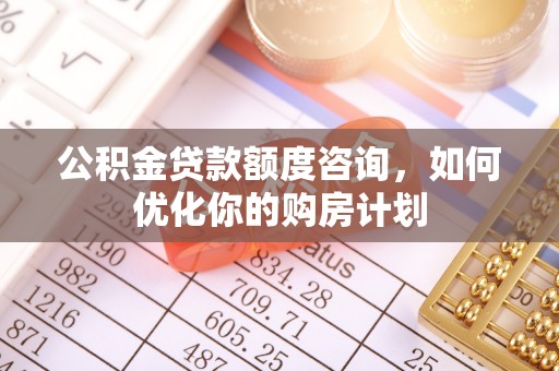 黄平公积金贷款额度咨询，如何优化你的购房计划
