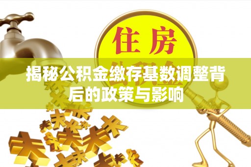 黄平揭秘公积金缴存基数调整背后的政策与影响