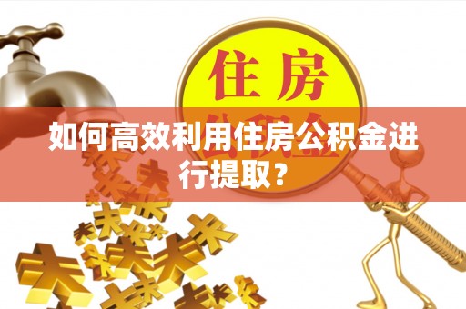 黄平如何高效利用住房公积金进行提取？