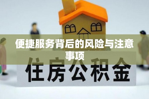 黄平便捷服务背后的风险与注意事项